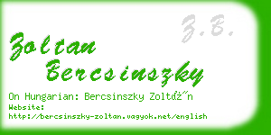 zoltan bercsinszky business card